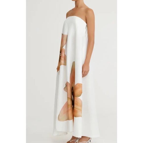 Significant Other Parisa Placed Floral Strapless 100%Linen Maxi Dress Size 6 NEW - Picture 2 of 15